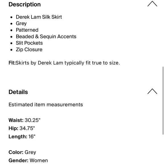 NWT DEREK LAM Beaded Embellished Ruched Mini Skirt in Navy and Green - Picture 9 of 9